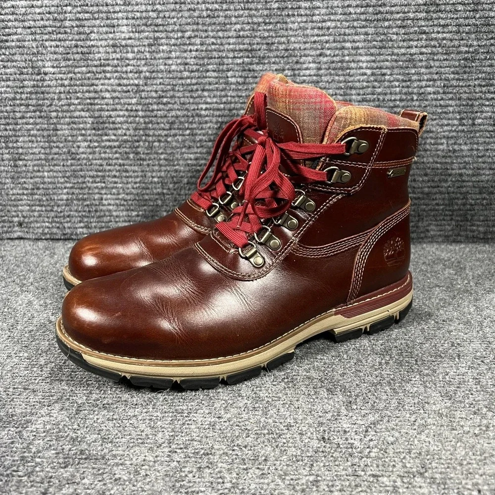 Timberland Pendleton Boots Mens Size 9.5 Brown Leather Gore-Tex Waterproof Snow